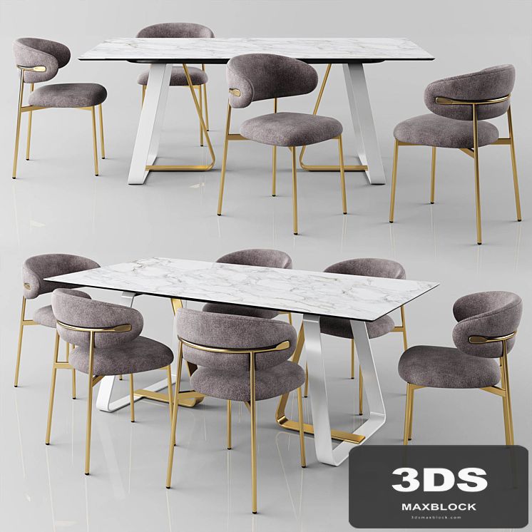 Calligaris Sunshine Tavalo table_Oleandro chair