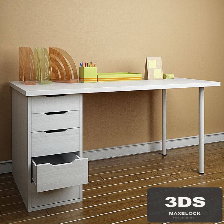 Table_Linnmon_Alex_IKEA + decor