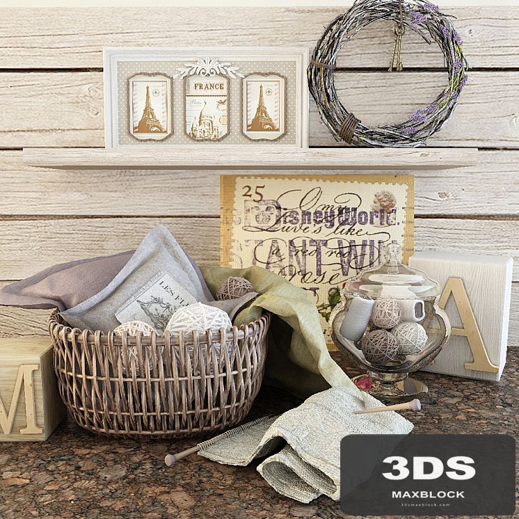 Decor with a basket