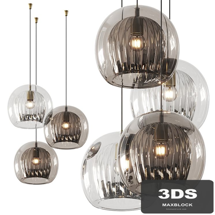Marc Wood Studio Pleated Crystal Pendant Lamp
