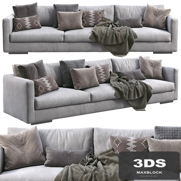 Flexform leather Sofa MAGNUM