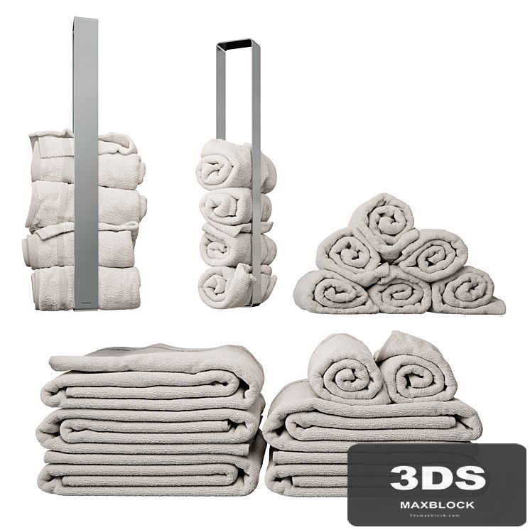 Blomus towel set with holder