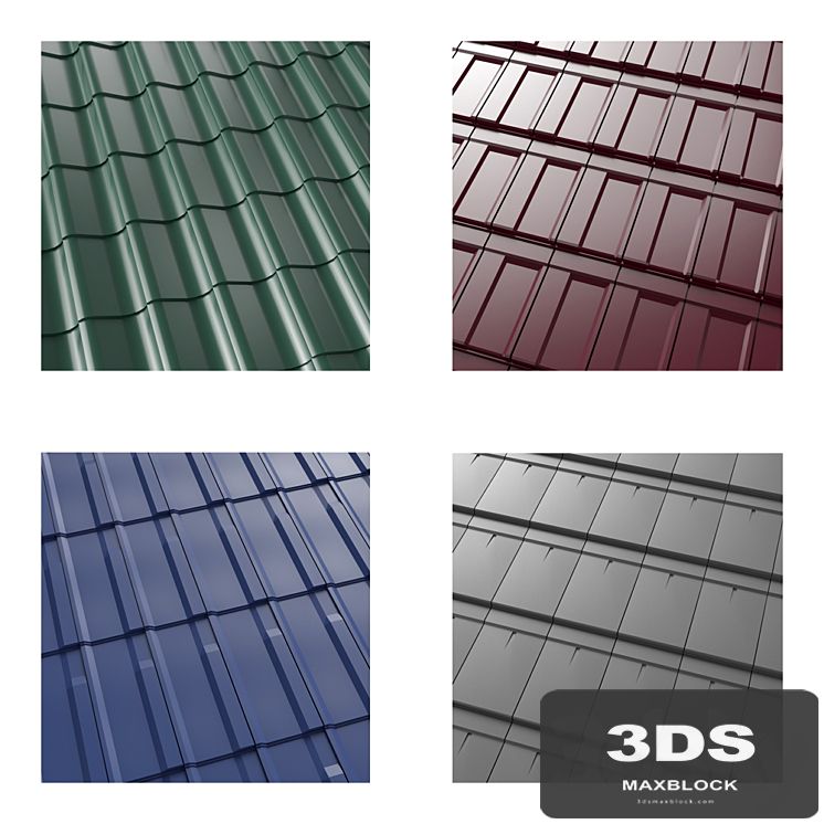 Low poly metal tile