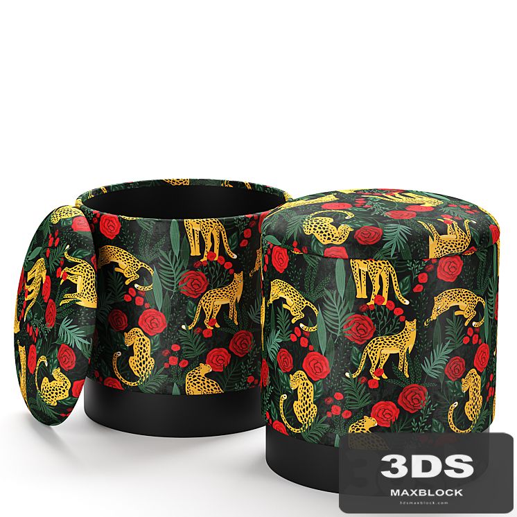 Pouf Loft concept Bright PUF Print