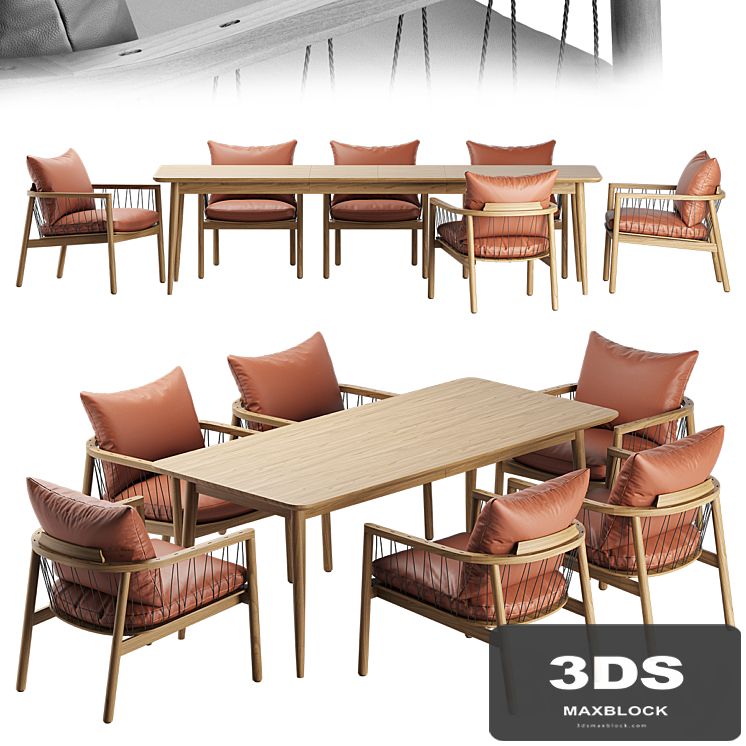 Kerry Lounge Chair Tate Walnut Extendable Midcentury Dining Table