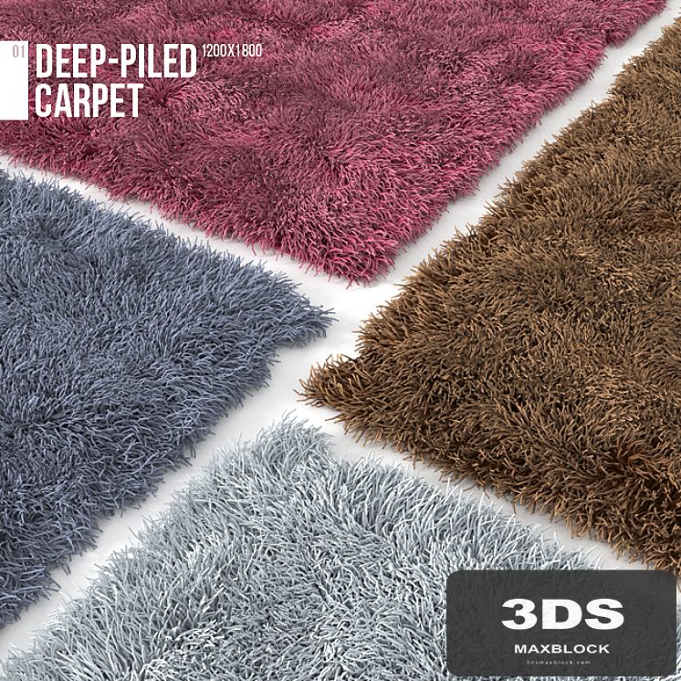 Deep-piled carpet