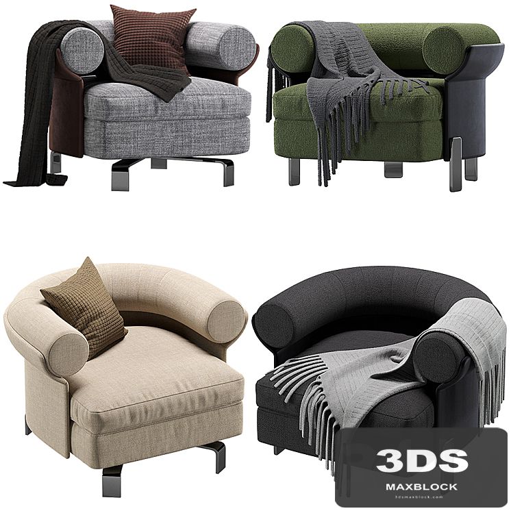 Minotti Mattia armchair 4 colors version