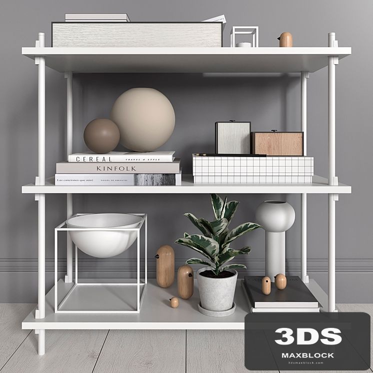 MOEBE shelves with decorative filling