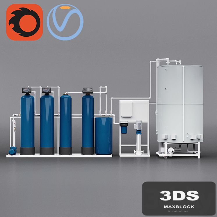 Water treatment system for pouring ice