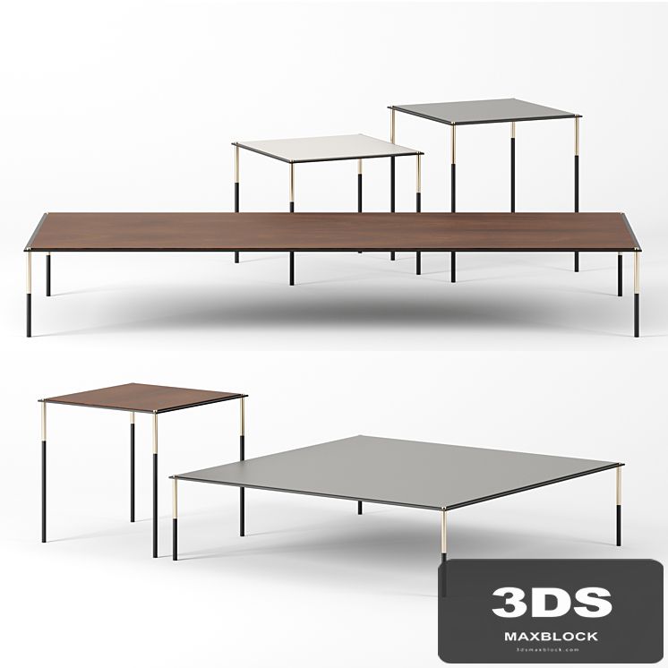 Era coffee tables square set by Living Divani