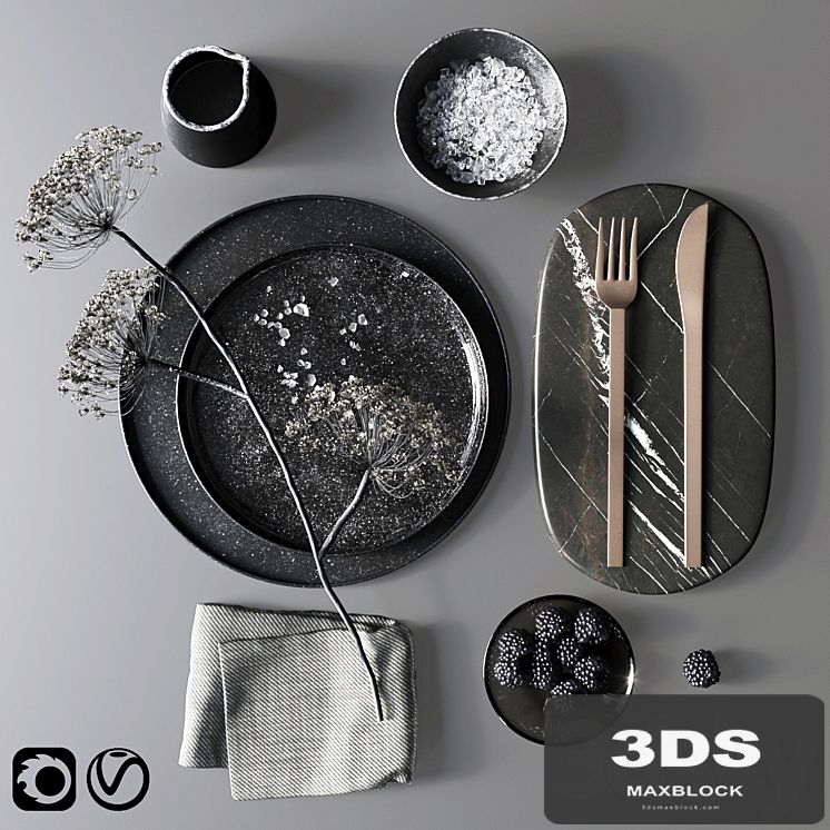 Black tableware