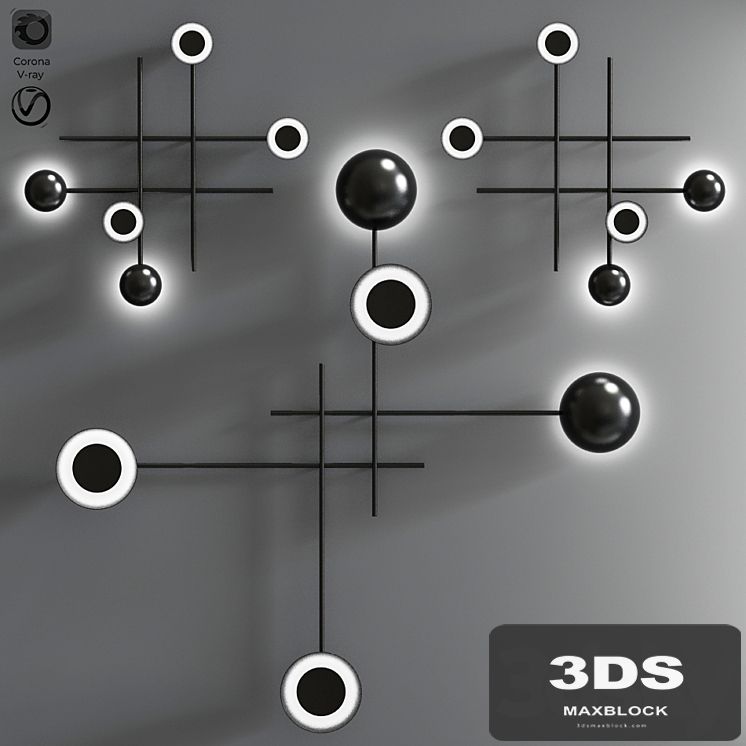 Gaia - Modern suspended or wall led lamp