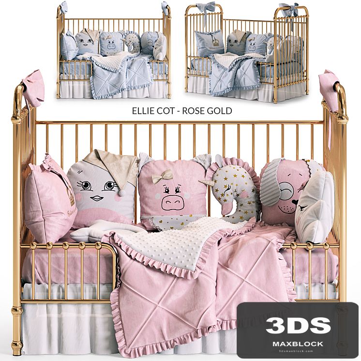 Incy Interiors ELLIE COT - ROSE GOLD bed