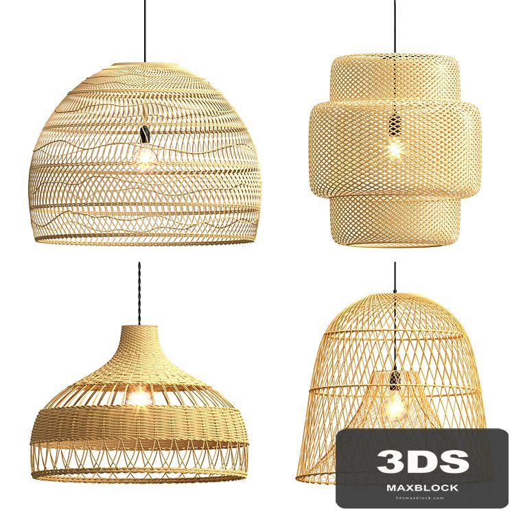 Collection rattan pendant lights