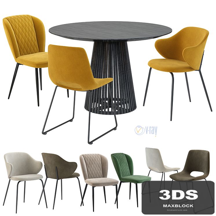 La Forma.  IRUNE TABLE. Suanne, Ziggy. Chair М-44 Vetro Mebel