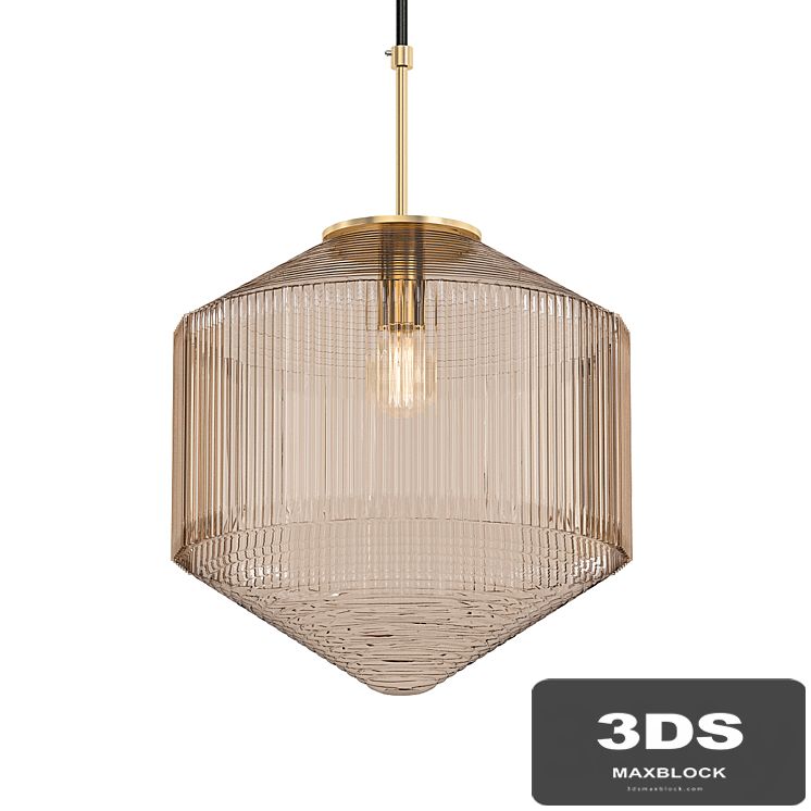 Clear glass pendant gold