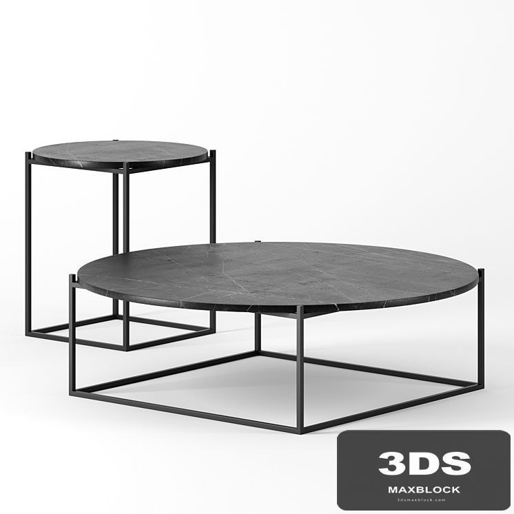 Circle tables set by Wendelbo