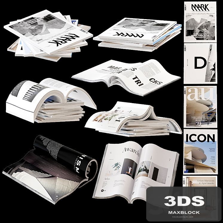 Set of wrapped and open journals