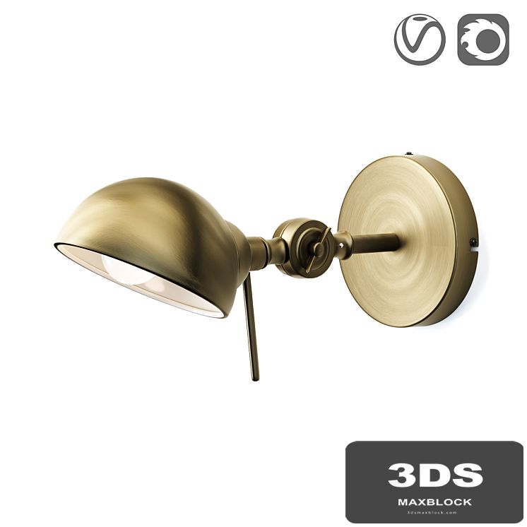 Metal wall lamp Kikan