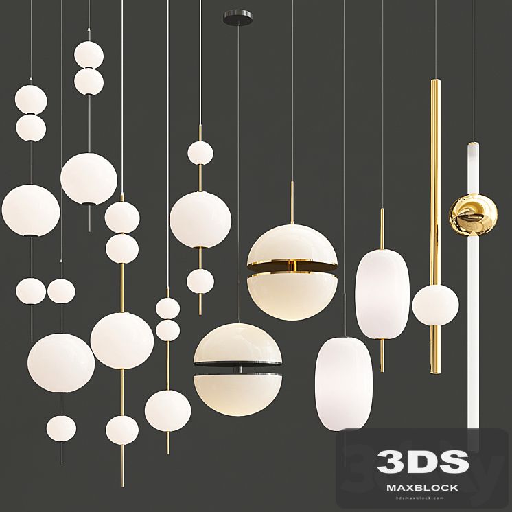 Four hanging lamps