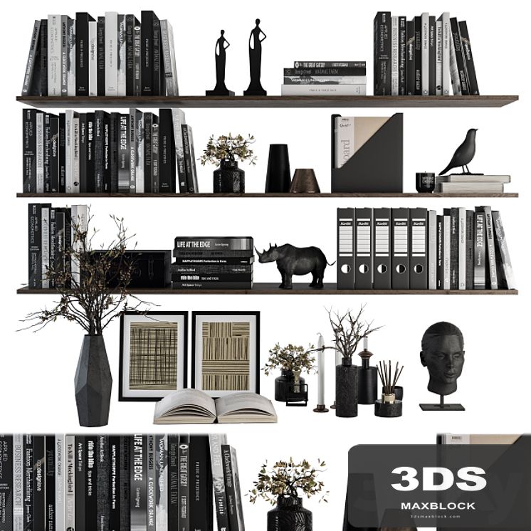 Decorative Set on Shelves and Decor objects