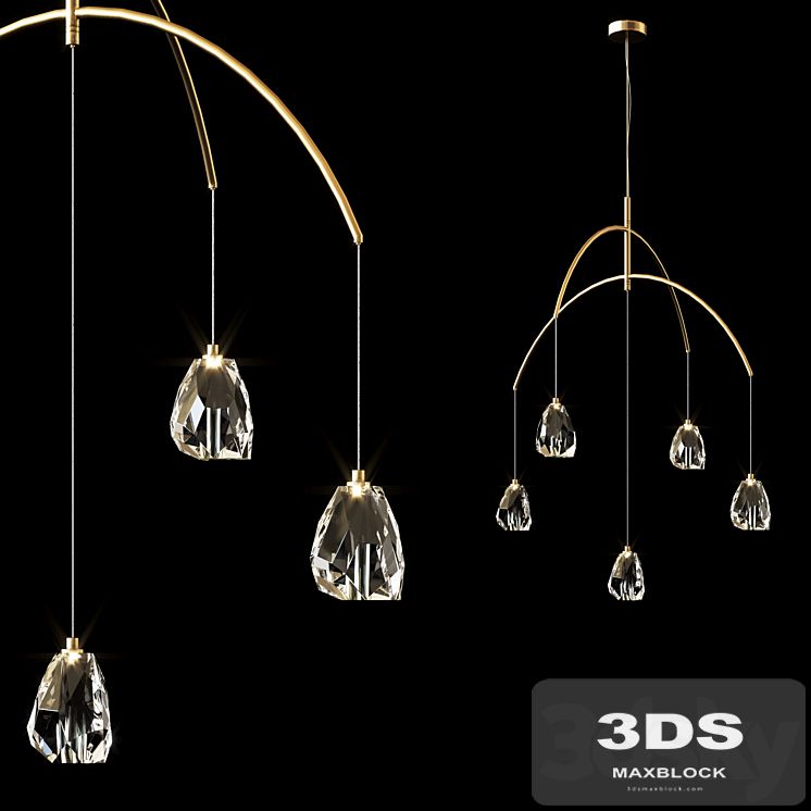 Faceted Crystal Five-Light Chandelier