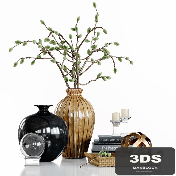 Decor Set with green almonds