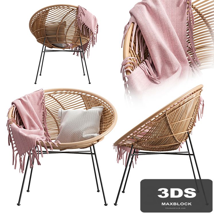 Rattan Lounge Chair HK-Living