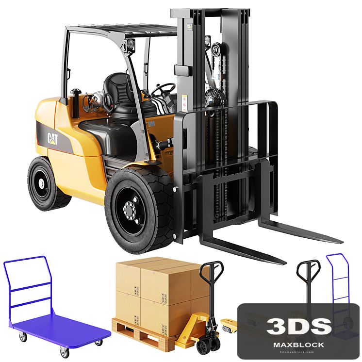 CAT Forklift, Manual Loader and Warehouse Carts Kit