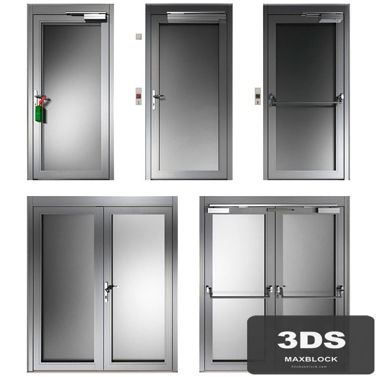Metal swinging fire doors