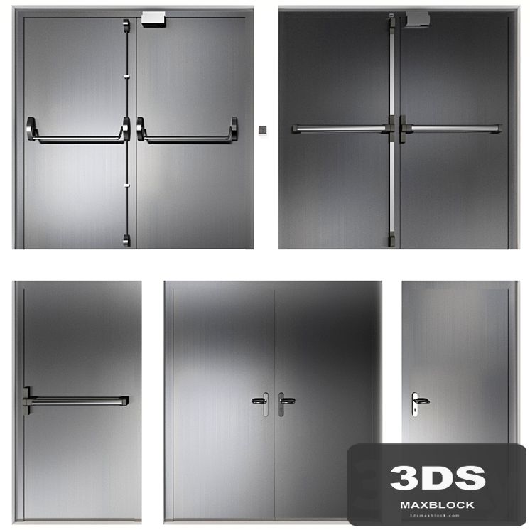 Metal swinging fire doors