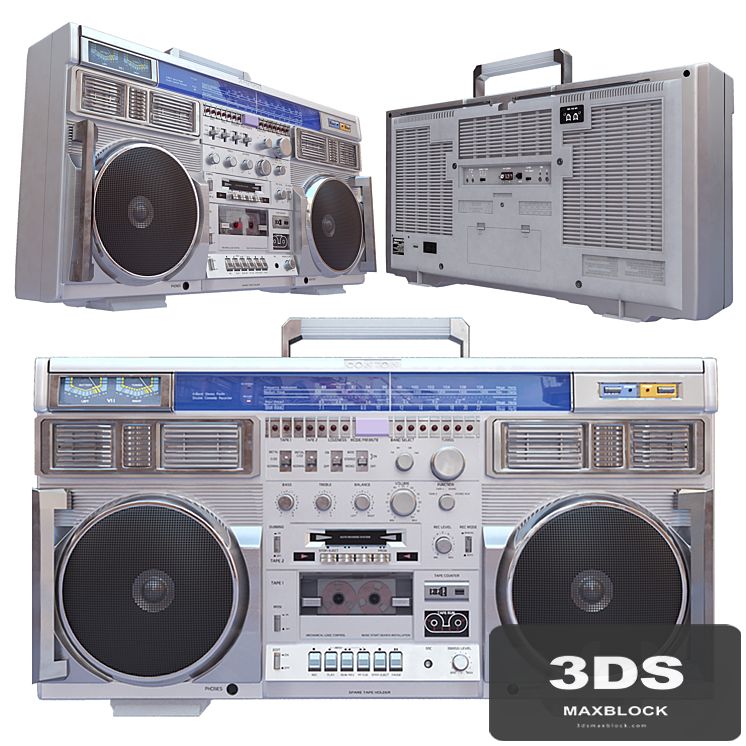 3D Retro Boombox Conion C-100F