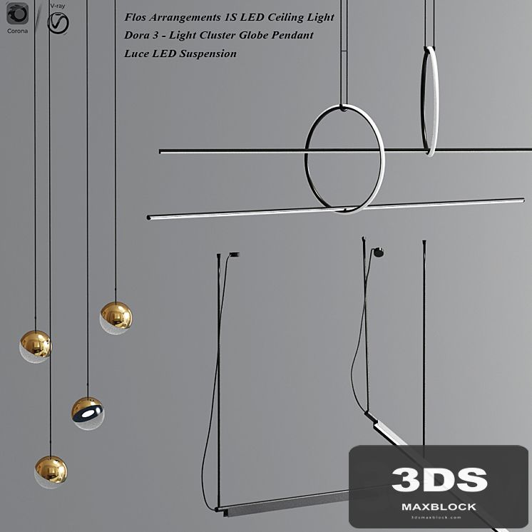 Flos Linear Suspension And Dora Pendant Collection