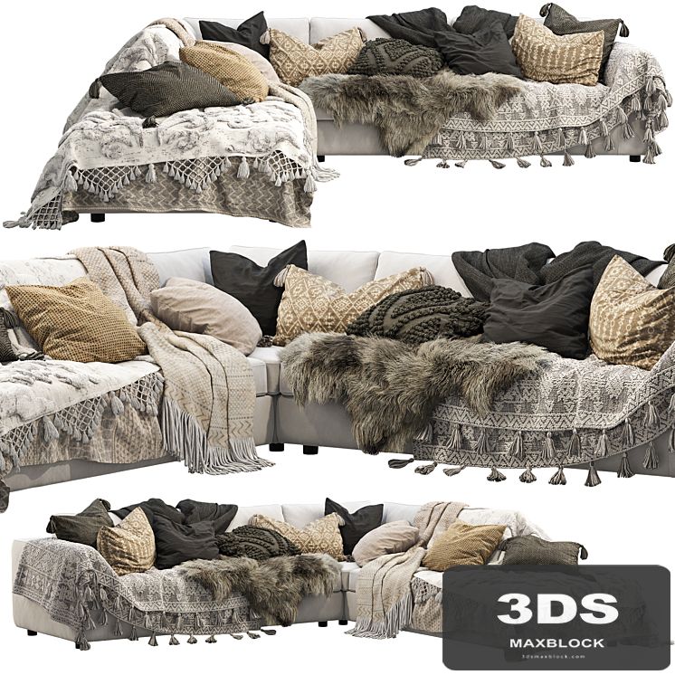 EQ3 Cello 3-Piece Sectional Sofa