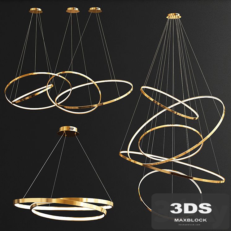 Collection ring chandeliers