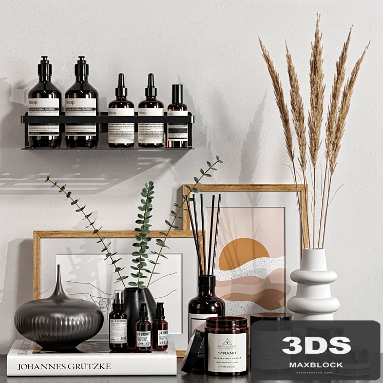Decorative set with dried flowers 05