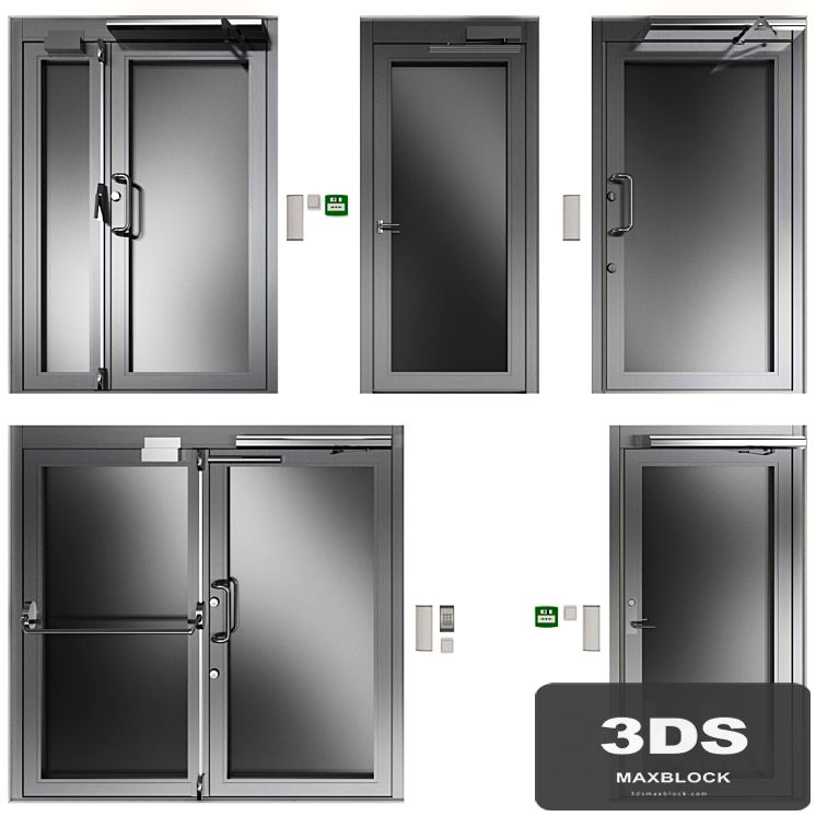 Metal swinging fire doors