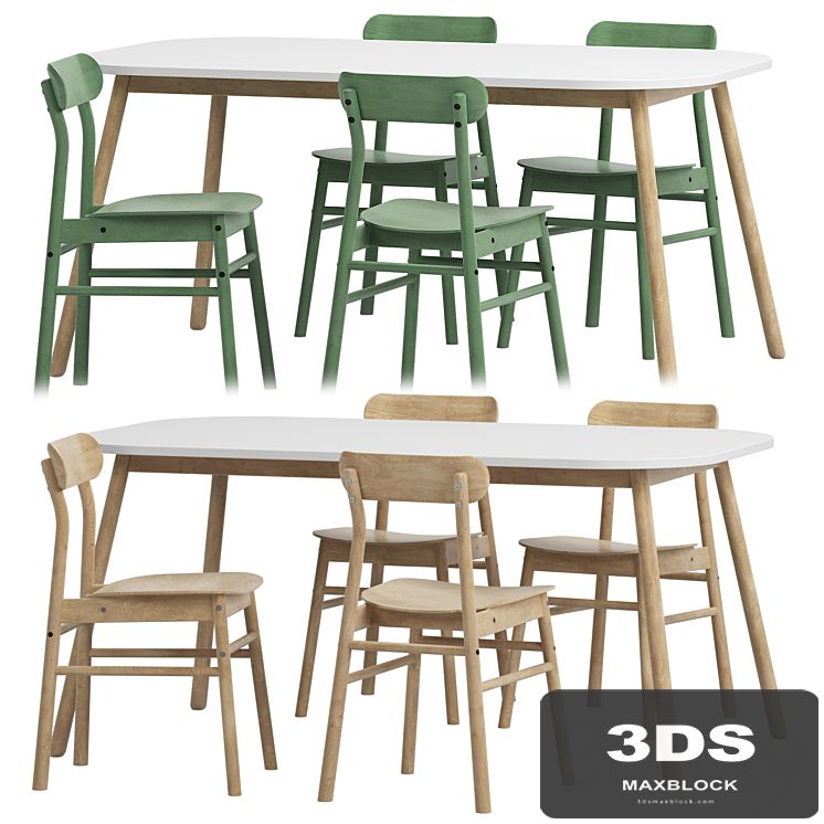 Chairs Ronningen + Wedbu Table from Ikea