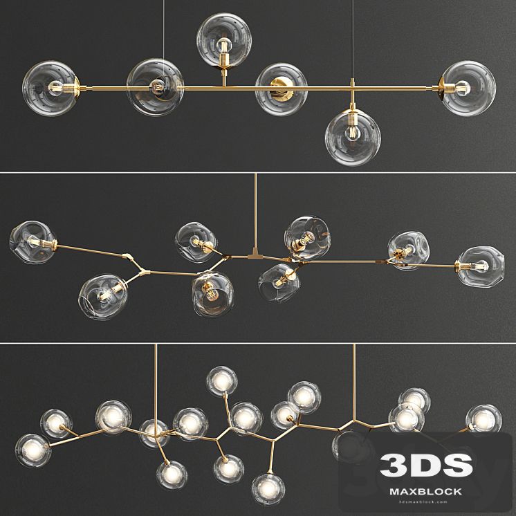 Collection branching chandeliers