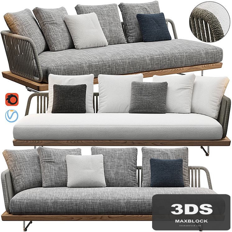 Sunray sofa Minotti outdoor