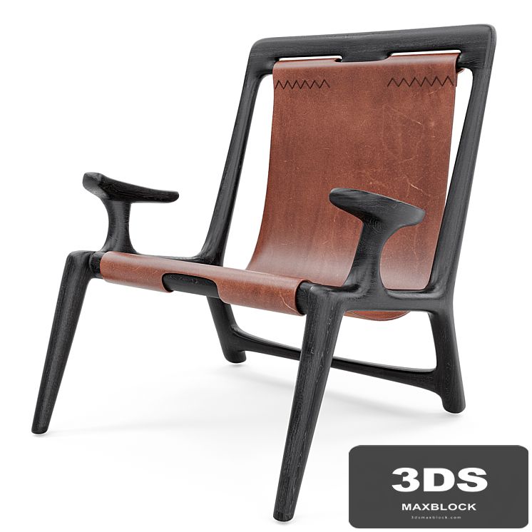 Fernweh Woodworking Sling chair Charcoal ash leather