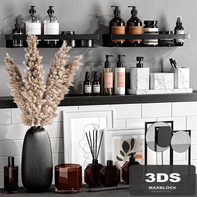 Decorative set with dried flowers 06
