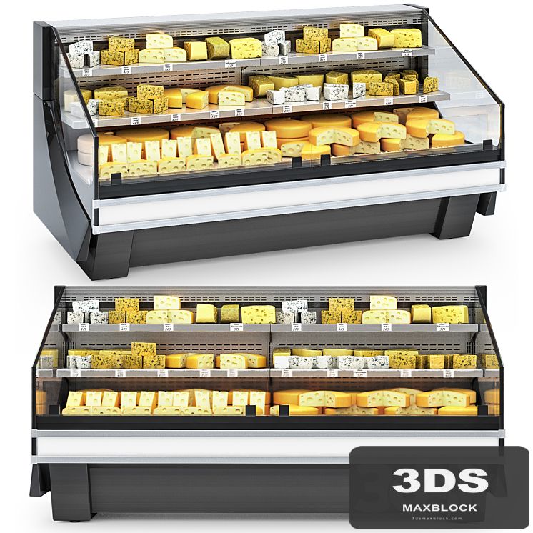 HitLine refrigerated display case with cheese