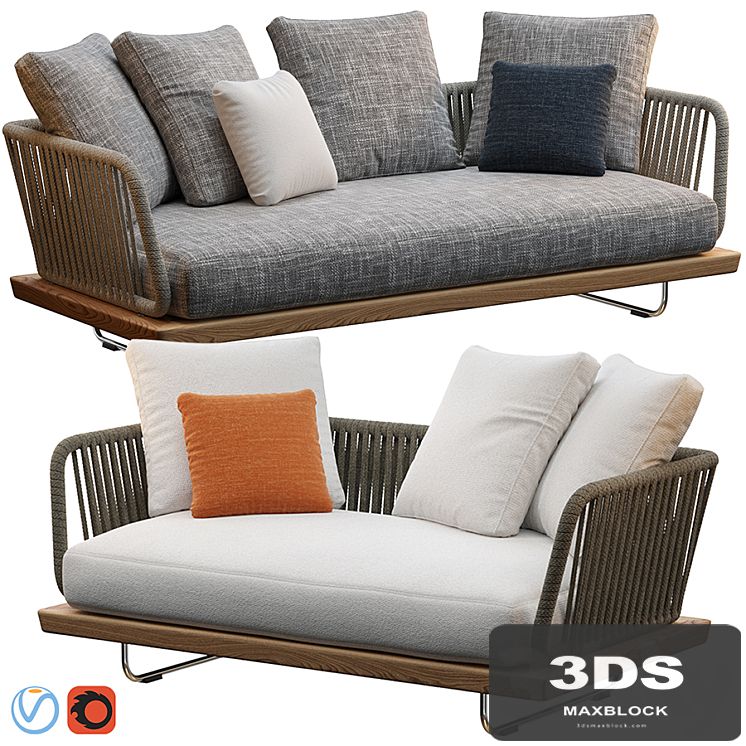Sunray sofa Minotti outdoor