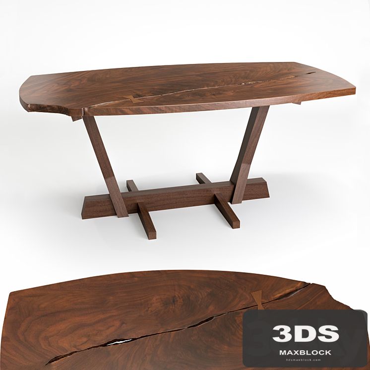 Conoid dining table by George Nakashima