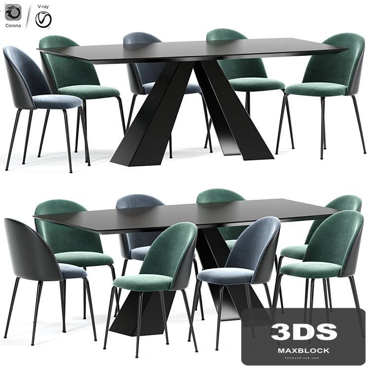 Cloyd Upholstered Side Chair Table