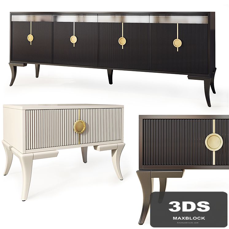 Chest of drawers and bedside table Keops. Nightstand, sideboard by Medusa Home