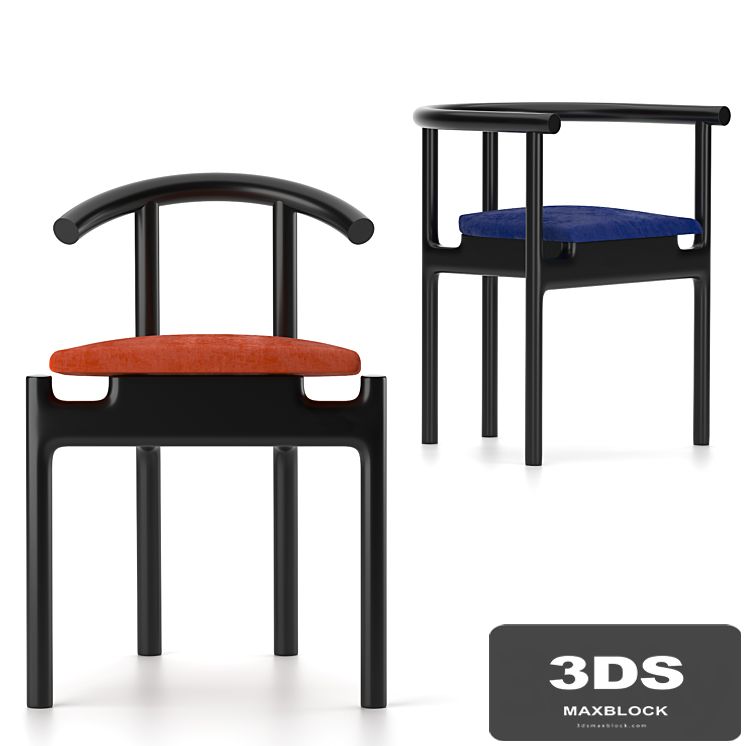 Unika Moblar Inge black / velvet Hans black / velvet Dining chair stool