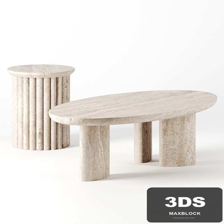 Coffee tables set by mcguire furniture