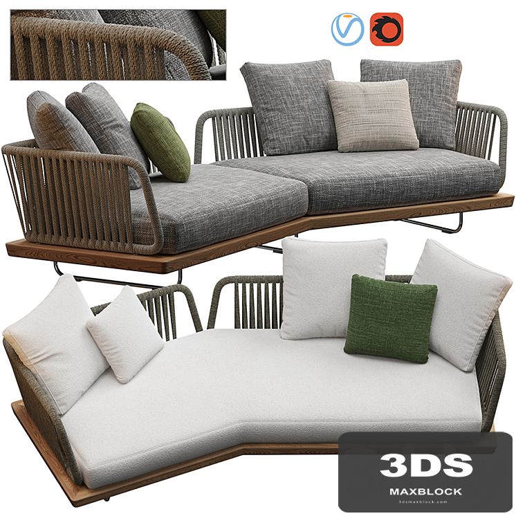 Sunray sofa Minotti outdoor